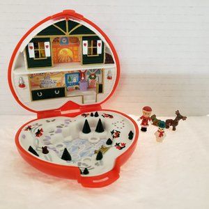 ❤ Vintage musical 1989 Christmas compact Polly Pocket Bluebird very nice ❤